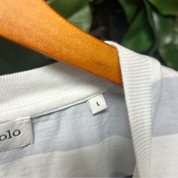 Marc O’ Polo striped cotton t-shirt size large women’s boxy blue and white - Picture 3 of 8